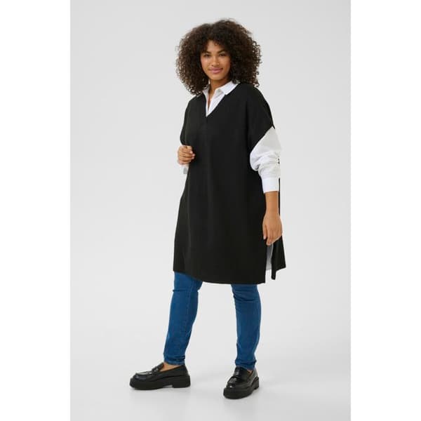 Poncho stickad dam KAFFE Curve Annett