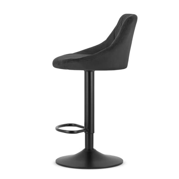 Tabouret KAST - svart sammet / svart bas x 2