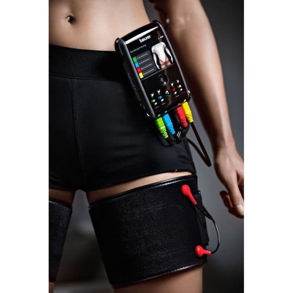 Beurer EM95 högkvalitativ EMS-elektrostimulator — 4 kanaler, 20 program, app och 3,5" skärm