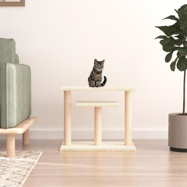 vidaXL Cat Trees with Platforms Cream 62,5 cm 172046