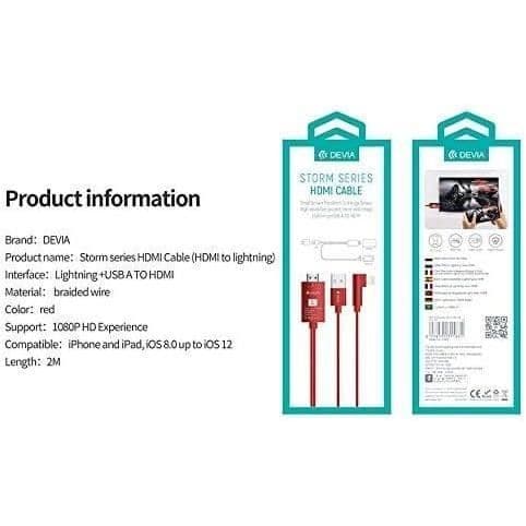 Devia HDMI till Lightning-adapter Storm-serien - Svart