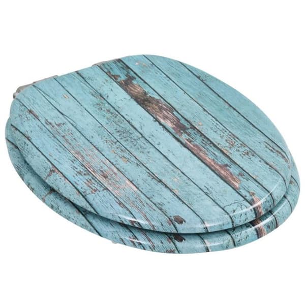 vidaXL Toalettsits MDF Soft-Close Lock Old Wood