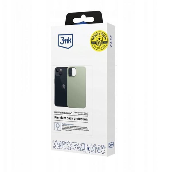 3mk Coque Hardy MagSilicone för Apple iPhone 15 Plus, grön