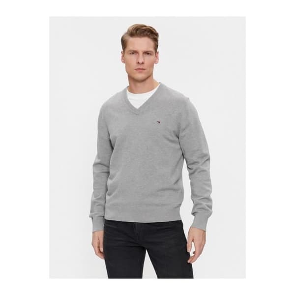 Tröja med broderad logotyp i normal passform - Tommy Hilfiger - Herr