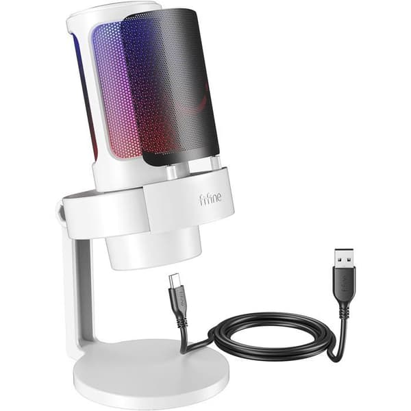 Mikrofon USB - FIFINE - Gaming - RGB - Unidirektionell - Touchkontroll