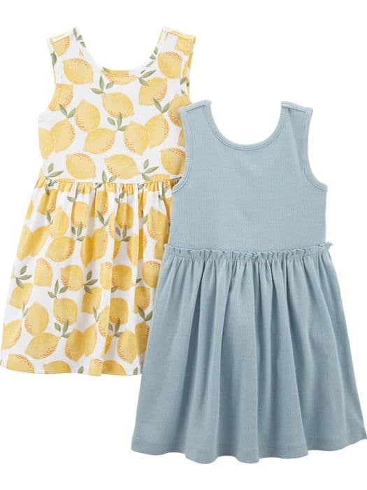 Kappa - Simple Joys av Carter's - 100% bomull - Rund hals - Citronmönster