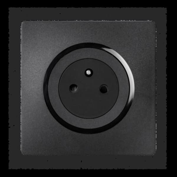 PRISE 2P+T PUIT AFFLEURANT NOIR COMPLET - CASUAL EVO - DEBFLEX