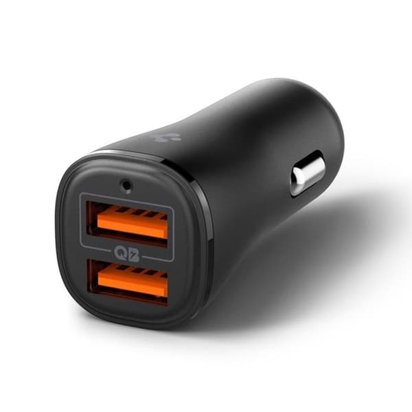 Spigen Essential EV302 - Bil-laddare 2x USB-A 30 W (svart)