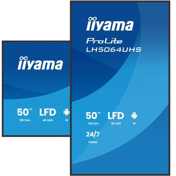 iiyama professionell display 55" 4K UHD Wi-Fi Android 14 för digital skyltning