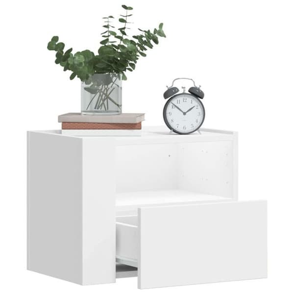 vidaXL Väggsängbord vit 45x30x35 cm 848311