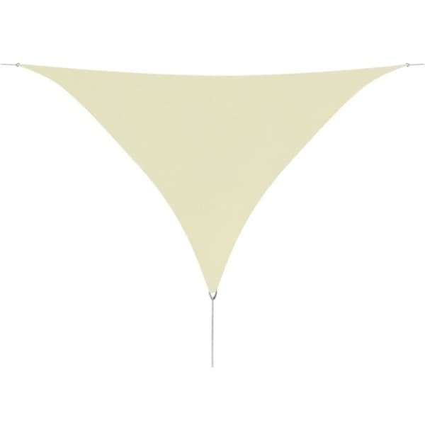vidaXL Triangulär Oxford Tyg Parasoll 5x5x5 m Kräm