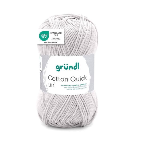 Garnnystan - Musgrå - 150 - 100% bomull - 3/4 mm - Gründl - Cotton Quick Uni