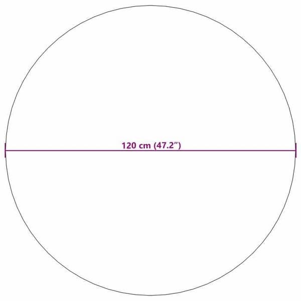 vidaXL Rund matta SIROLO Grå Ø 120 CM Polyester 42022775