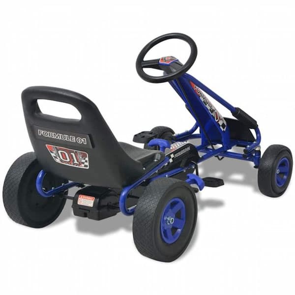 vidaXL Pedal Go Kart med justerbart säte blå