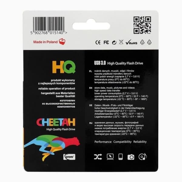 USB-minne - Imro - Cheetah - 32 GB - USB 3.0 - Vit