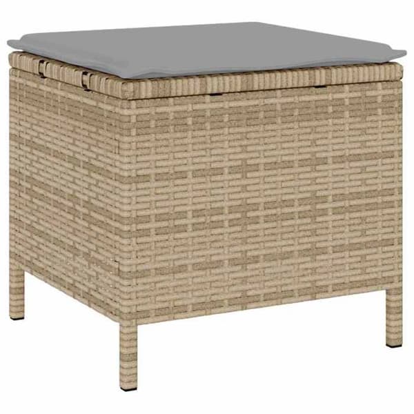 vidaXL Matgrupp för trädgård Beige polyrotting 42007919