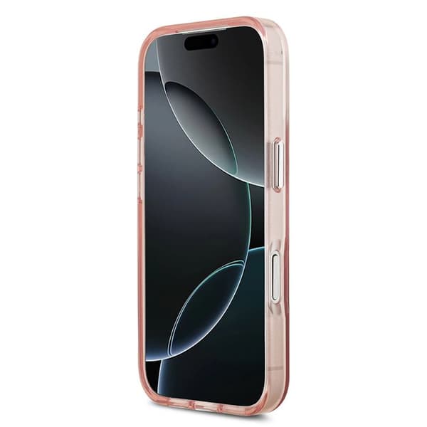 Coque Guess IML Gradient Triangle Logo MagSafe för iPhone 17 Pro - Rosa