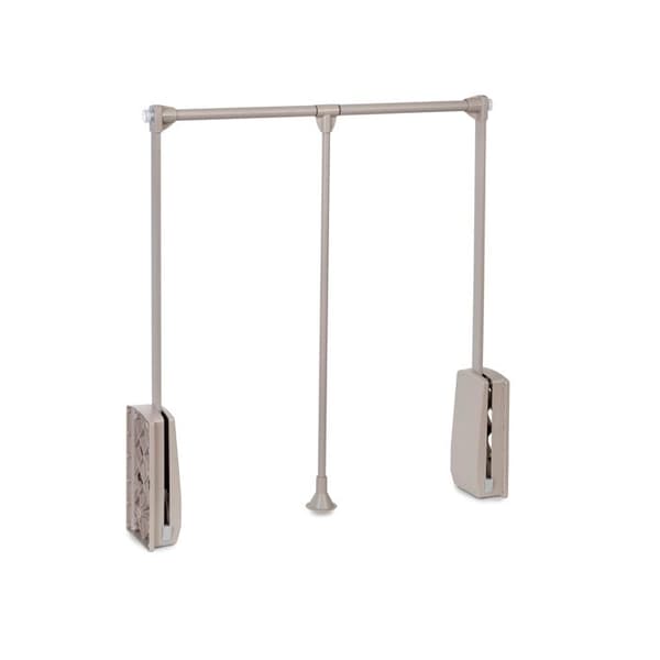 Fällbar garderob - EMUCA - Häng - 600-830 mm - Max belastning 12 kg - Grå stenplast