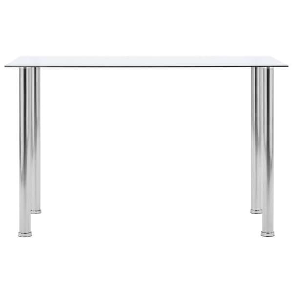 vidaXL Matbord Transparent 120x60x75 cm Härdat glas