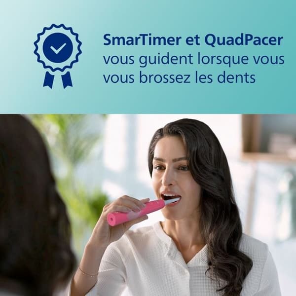 Elektrisk tandborste - Philips - Sonicare 4100 - Rosa - 2 lägen - Trycksensor