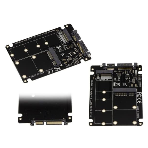 KALEA-INFORMATIQUE Adaptator mSATA och/eller M.2 / M2 NGFF (typ SATA) till SATA 3