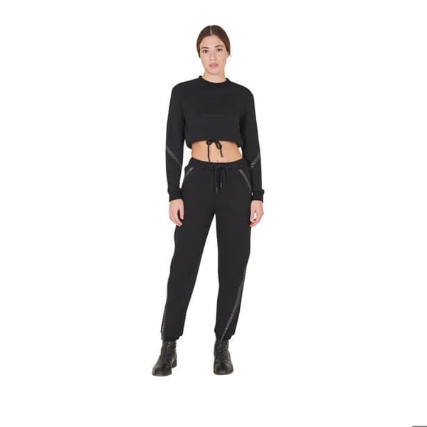 Sweatshirt crop rund hals dam Equestro