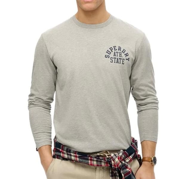 T-shirt Långärmad Grå Herr Superdry Athletic