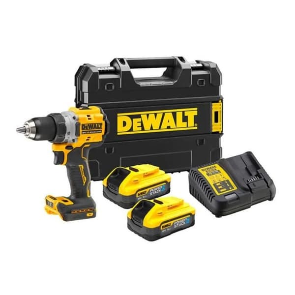 DEWALT POWERSTACK slagborr - 2 18V 5Ah batterier - DCD805H2T-QW
