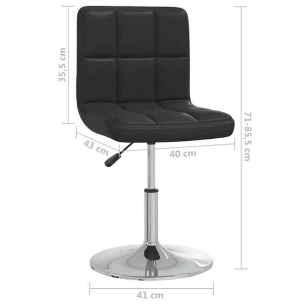 vidaXL Barpall Svart konstläder
