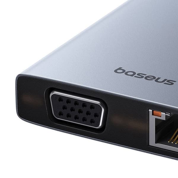 Hub USB-C 13 i 1 - BASEUS - HDMI DP VGA - Grå - Multi-port - 13 portar