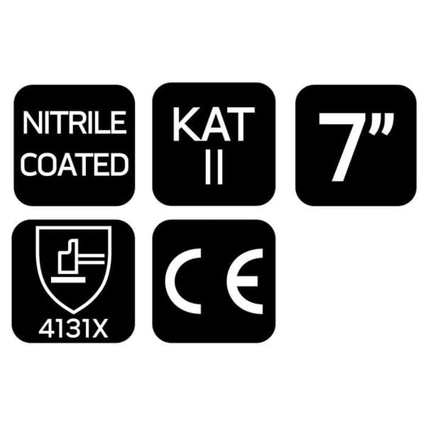 Arbetsvantar, polyester belagda Ntrilex, 4131X, storlek 7