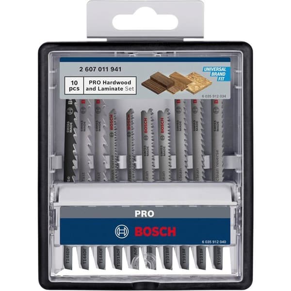 Coffert med 10 Pro Clean trä sticksågsblad - BOSCH - 2607011941