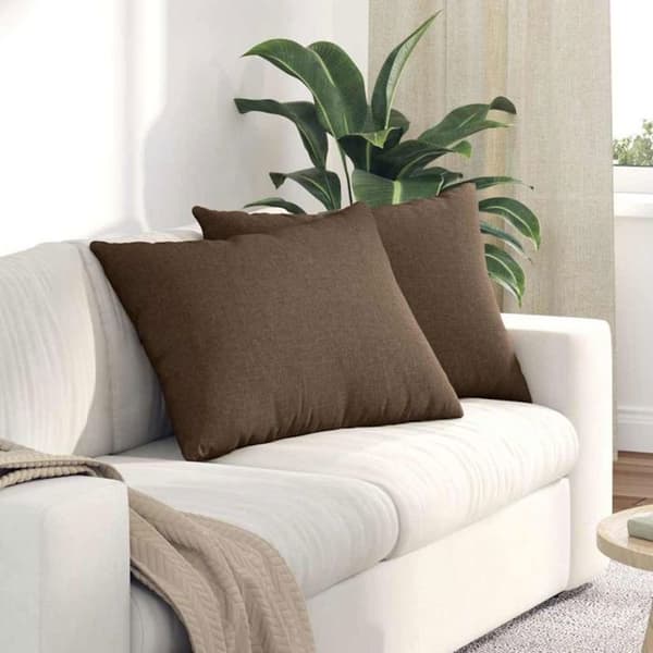 Soffkuddar - VIDAXL - 70 x 50 cm - Brun - Set om 2 stycken - Rektangulär