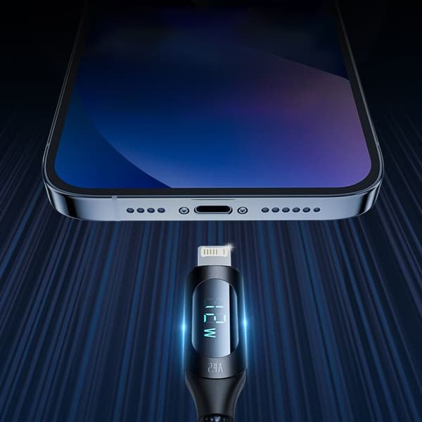 Laddare - Wozinsky - 1022013 - USB-A - Lightning 2m - Svart