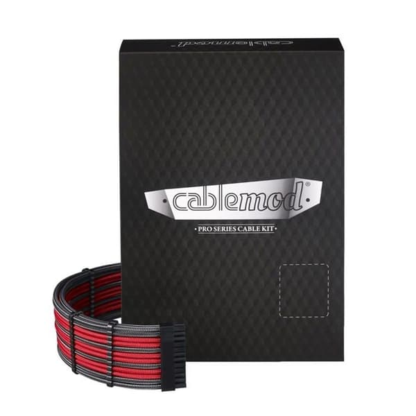CableMod PRO ModMesh RT-serien ASUS ROG / Seasonic kabelsatser - kol/röd 0,000000