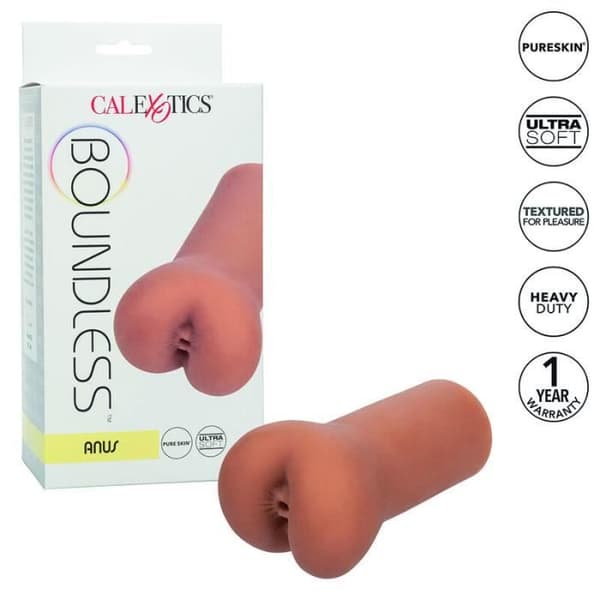 Masturbator - CALIFORNIA EXOTICS - BOUNDLESS BROWN ANUS - Med sug - Mjuk - Elastisk