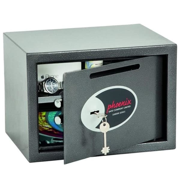 Insättningsbox - PHOENIX SAFE - SS0802KD - 17 Liter - Högsäkerhetsnyckellås - Väggmontering