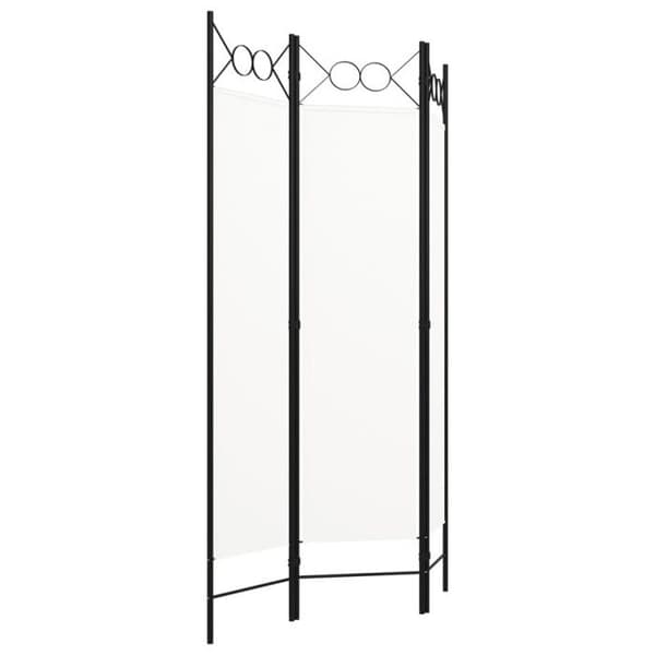 vidaXL 3-Panel Rumsavdelare Krämvit 120x180 cm