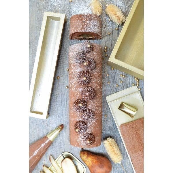 Silikonskål för logg - SCRAPCOOKING - 25x8x7.5cm - Guld