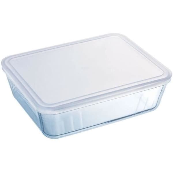Rektangulär förvaringslåda - PYREX - 1451005 - Plastlock - Borosilikatglas - 22 x 17 cm