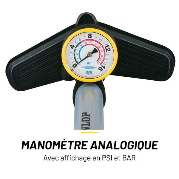 Dunlop Cykelpump med Manometer