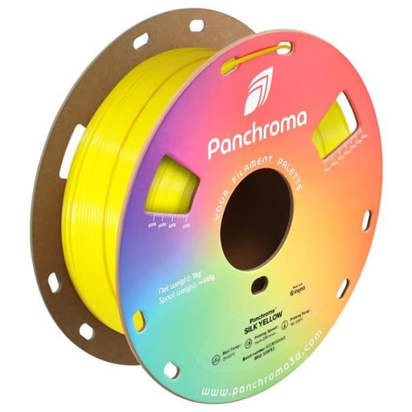 3D-utskriftsfilament - POLYMAKER - PolyTerra PLA - Silk Yellow - Bioplast - Kompatibel med FDM/FFF