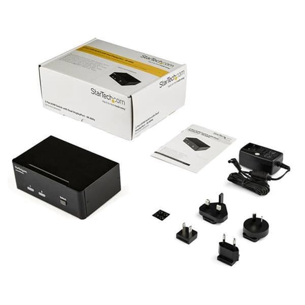 KVM-brytare - StarTech.com - SV231DPDDUA2 - 4K Ultra HD - 2 portar - Dubbel visning