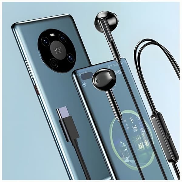 USB-C-hörlurar AWEI PC-7T 1,2 m Svart