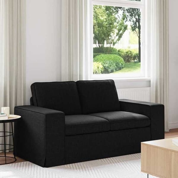 VIDAXL Modulär soffa svart 162 x 80 x 82 cm — metallram, modern design