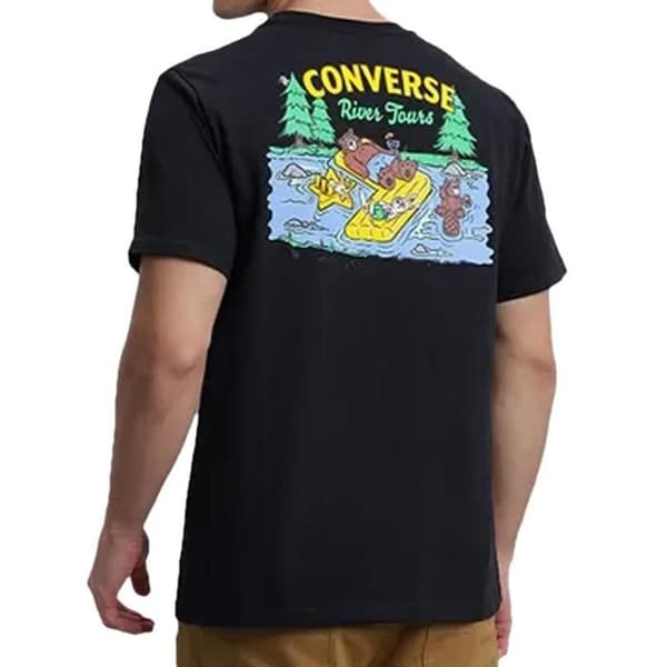 Svart T-shirt Herr Converse River