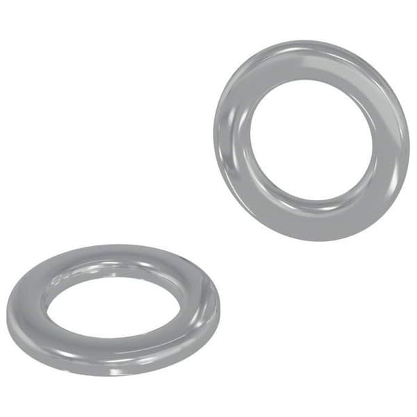 Bult - mutter - bricka Vidaxl Brickor 2 st Silver 10 x 10 x 0,8 mm Järn