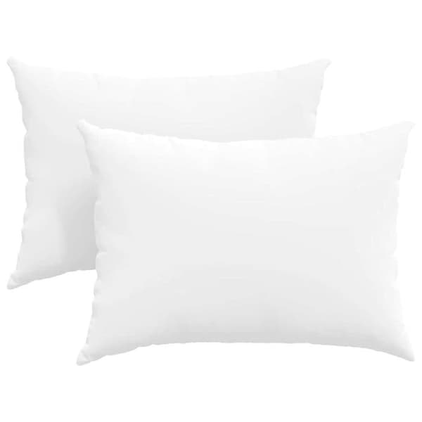 Soffkuddar - vidaXL - Vit - 70x50 cm - Avtagbara överdrag - Polyestervadd - Inomhusbruk - 2-pack
