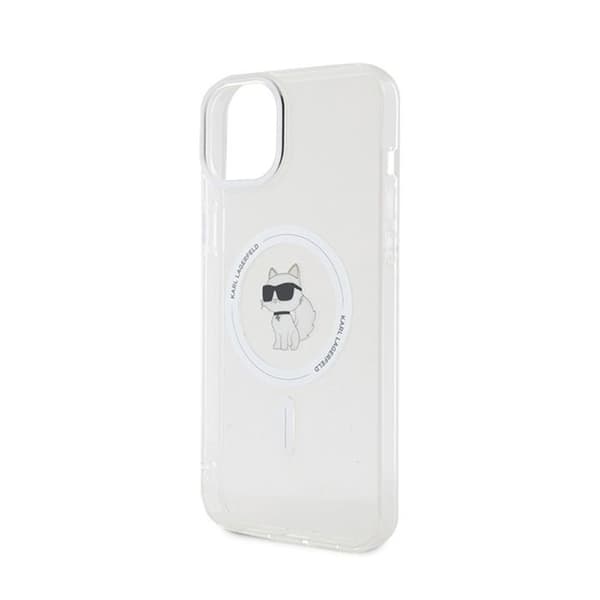 Telefonfodral - KARL LAGERFELD - Choupette - iPhone 15 Plus - Transparent - MagSafe