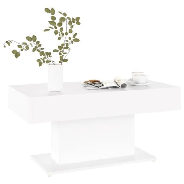 vidaXL Soffbord Vit 96x50x45 cm Spånskiva